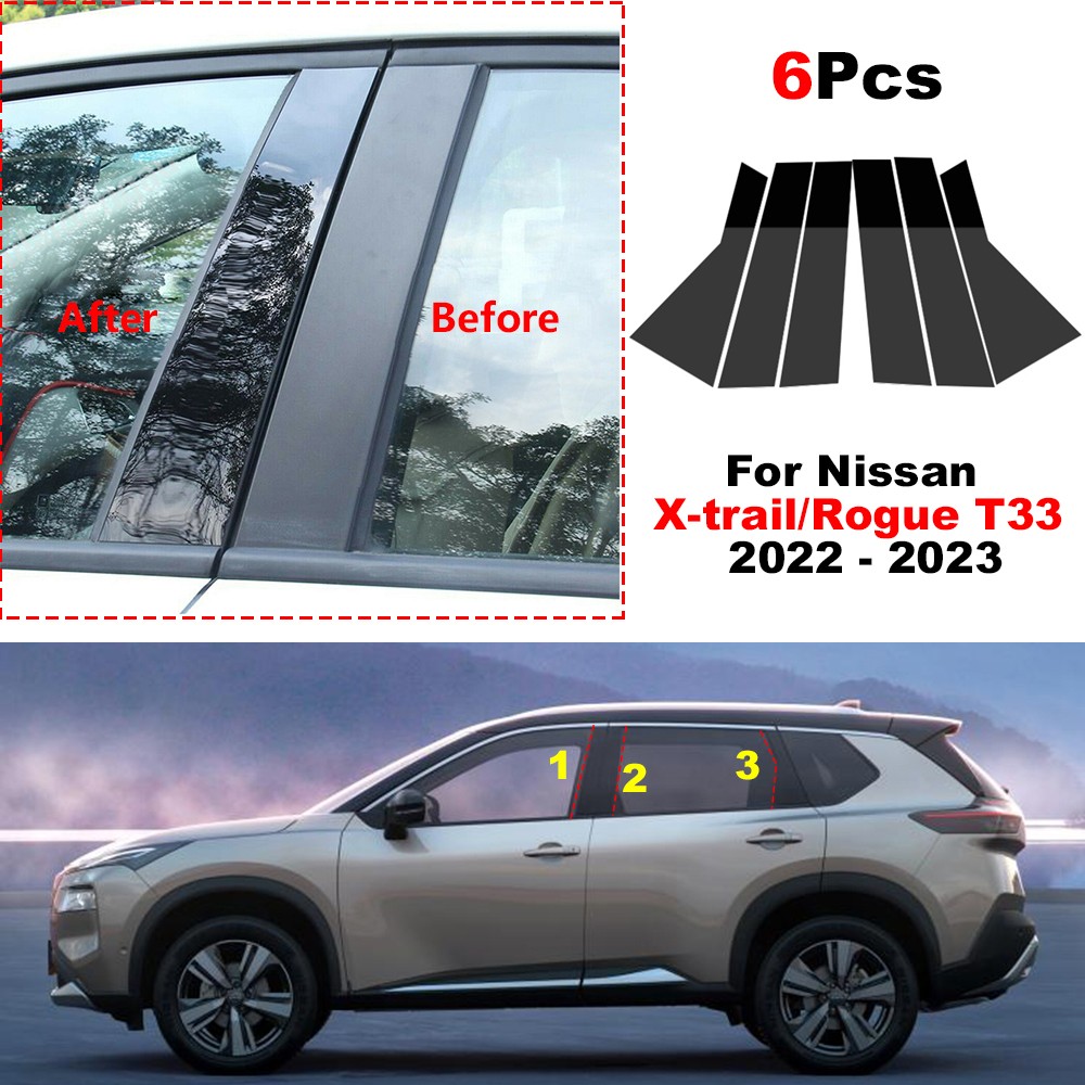 Car Accessories Nissan Xtrail - 6Pcs Car Pillar Posts Door Window