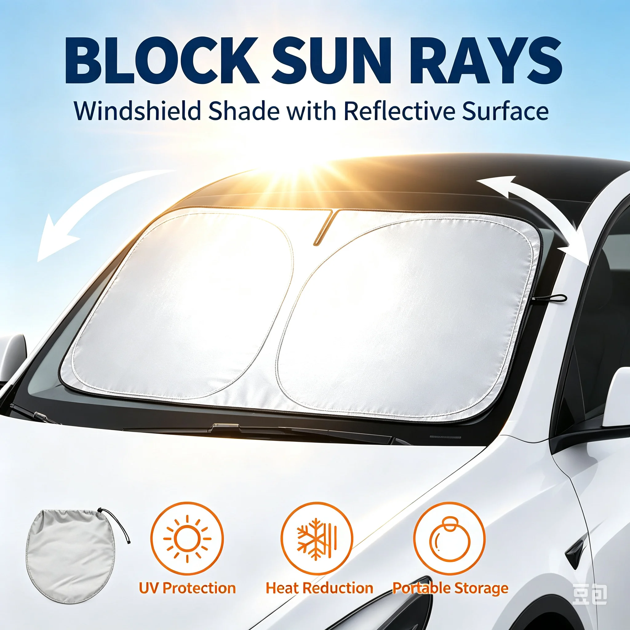 Car Accessories Gifts - Car Sun Visor Windshield Sunshade Heat