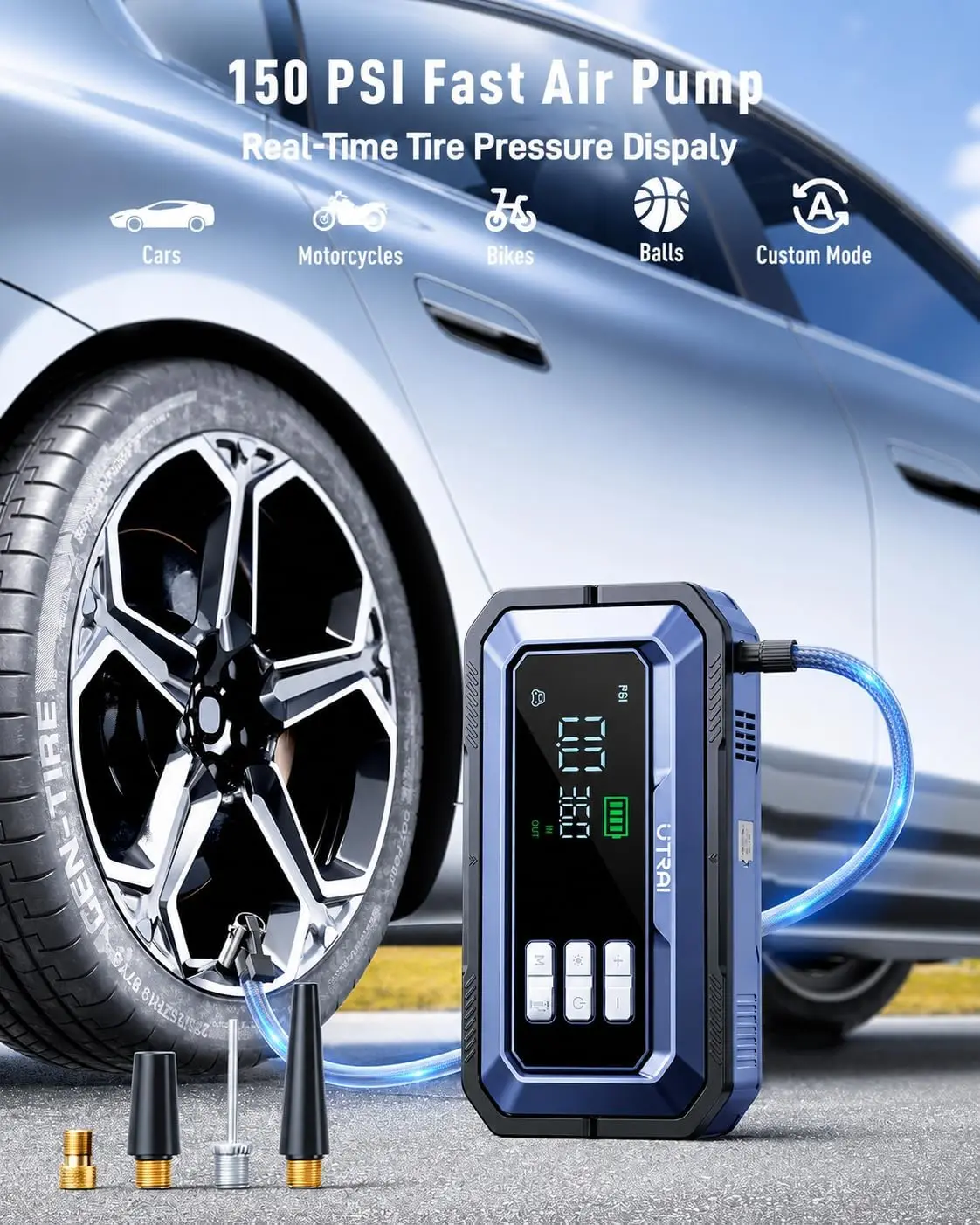 Jump Starter with Air Compress - Portable Jump Starter 评论和价格