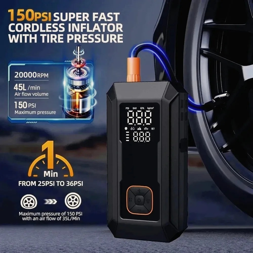Jump Starter with Air Compress - Portable Jump Starter 评论和价格
