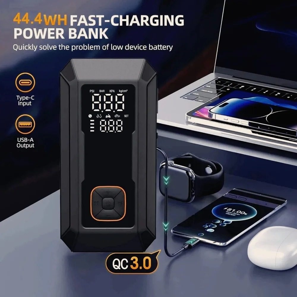 Jump Starter with Air Compress - Portable Jump Starter 评论和价格