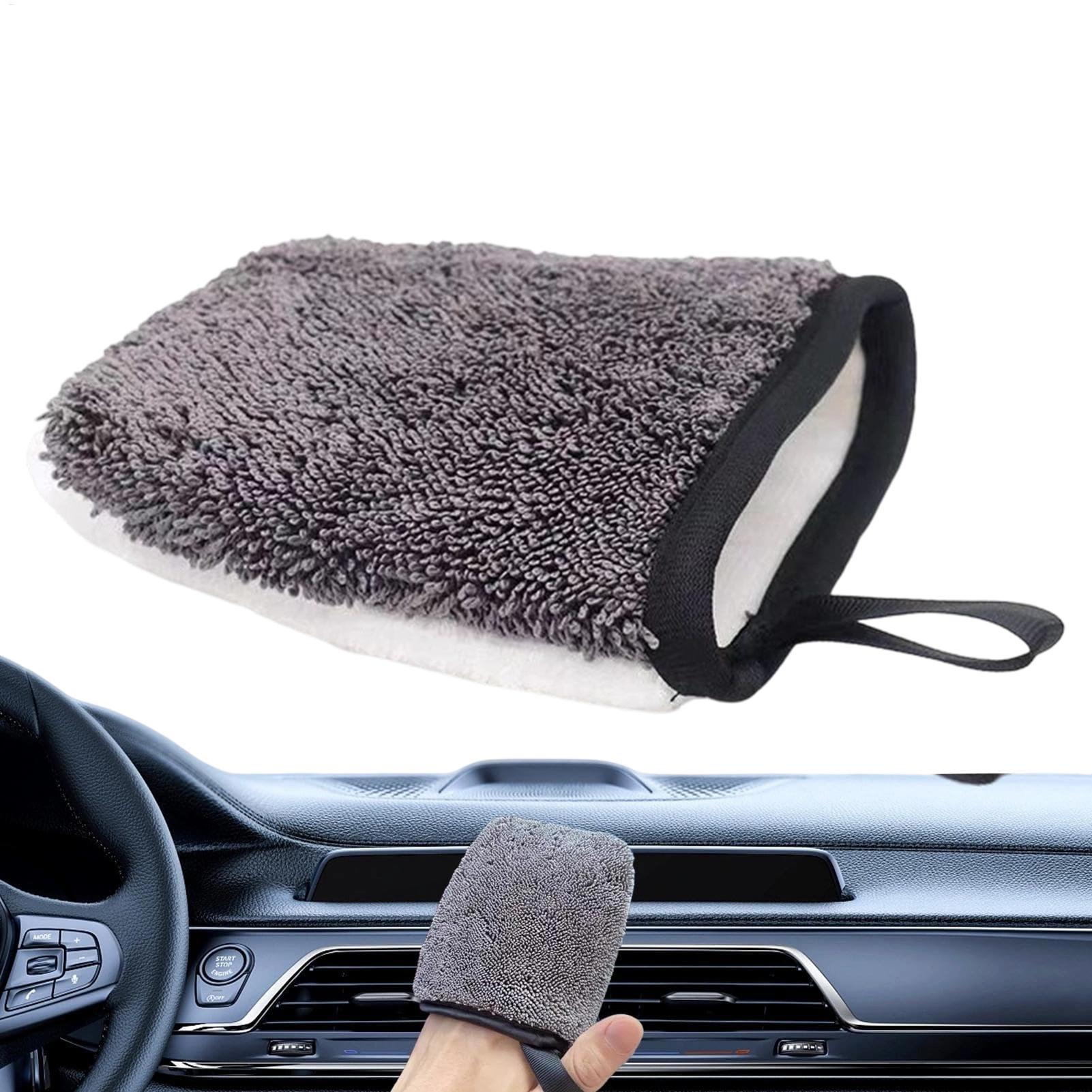 Microfiber Mitt for Cars Dual- - Car Detailing Brush 评论和价格