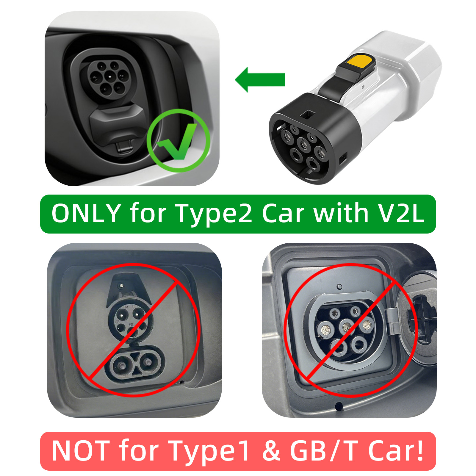 EVqiaoyi Type2 V2L Discharger  - Car Accessories Usa 评论和价格