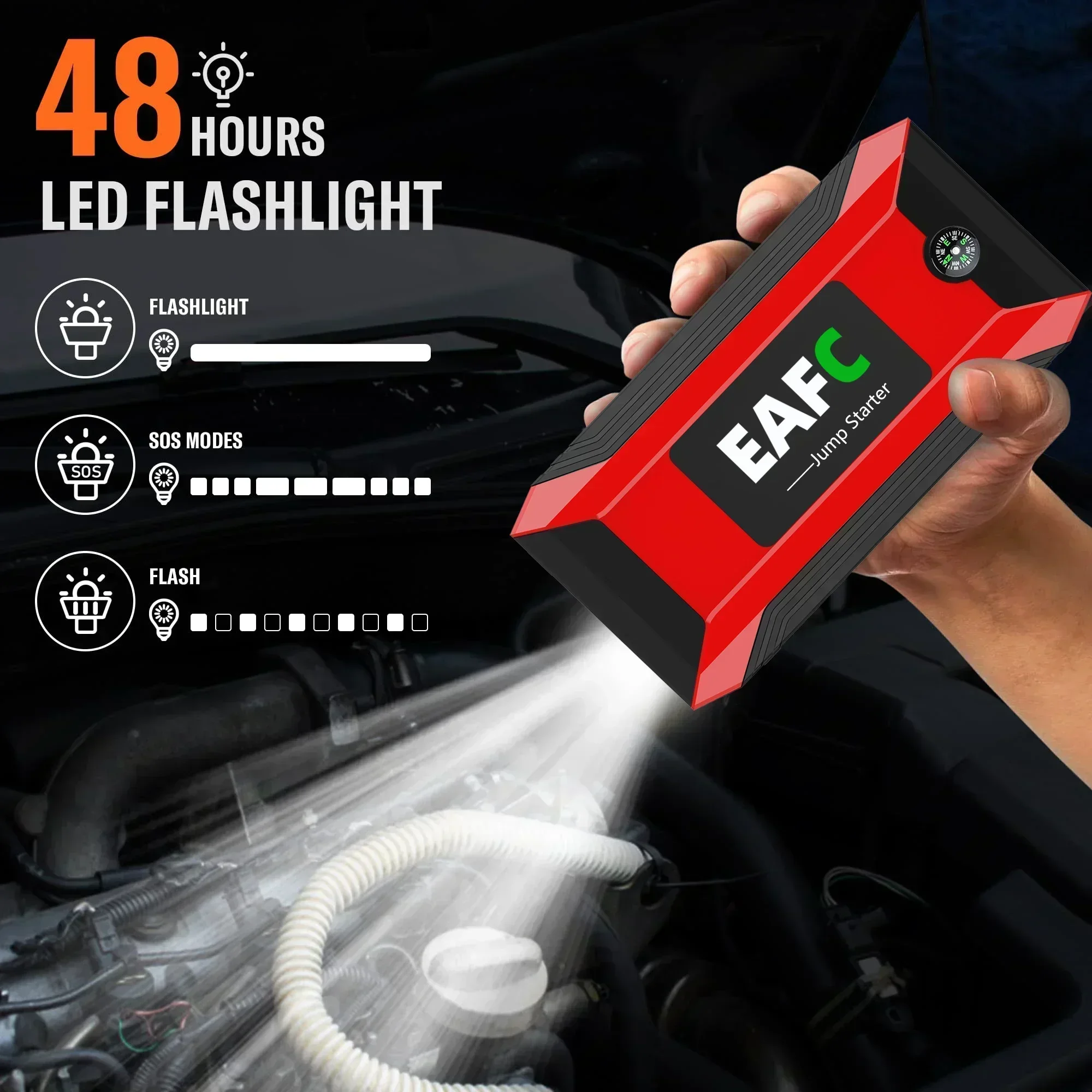 EAFC 12V  Car Jump Starter Pow - Portable Jump Starter 评论和价格