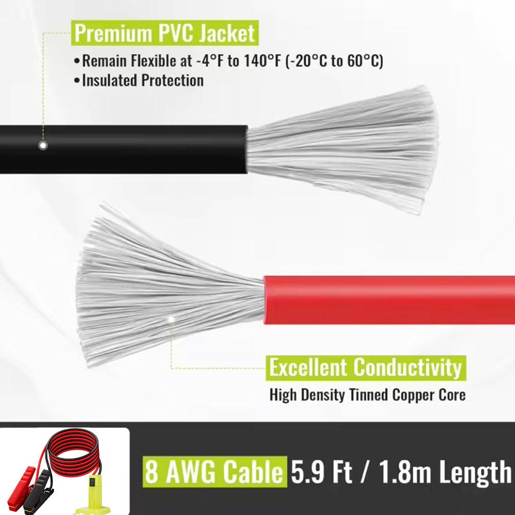 Jumper Cables Adapter For Ryob - Portable Jump Starter 评论和价格