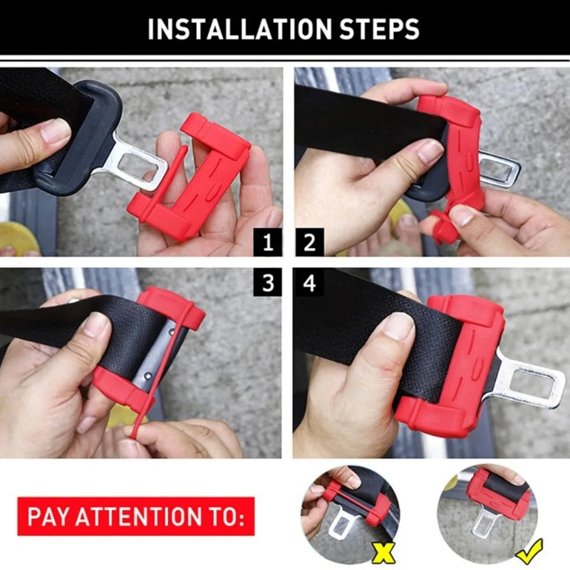 2pcs Car Seat Belt Clip Silico - Car Accessories Inside 评论和价格